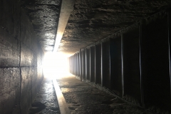 Mirror of light at the end of a dark journey