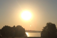 Window into sun on water