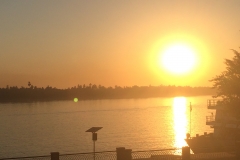Window into sunset