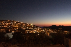 Window into sunset over Petra